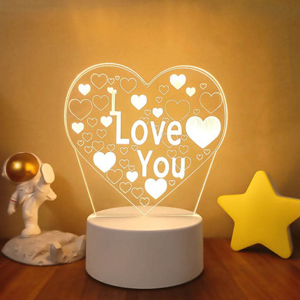 Romantic 3D Illusion LED Night Light - LED Night Light - Sallysun - Mad Fly Essentials