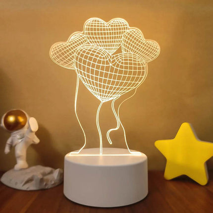 Romantic 3D Illusion LED Night Light - LED Night Light - Sallysun - Mad Fly Essentials