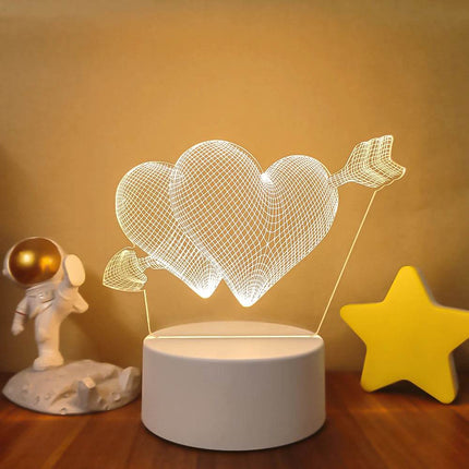 Romantic 3D Illusion LED Night Light - LED Night Light - Sallysun - Mad Fly Essentials