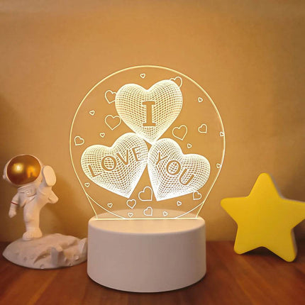 Romantic 3D Illusion LED Night Light - LED Night Light - Sallysun - Mad Fly Essentials
