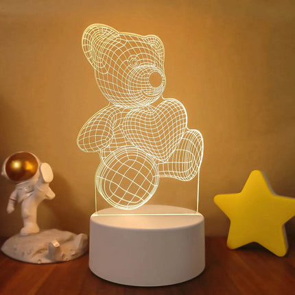 Romantic 3D Illusion LED Night Light - LED Night Light - Sallysun - Mad Fly Essentials