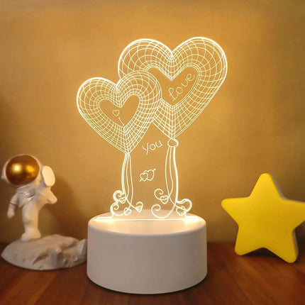 Romantic 3D Illusion LED Night Light - LED Night Light - Sallysun - Mad Fly Essentials