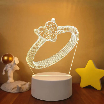 Romantic 3D Illusion LED Night Light - LED Night Light - Sallysun - Mad Fly Essentials