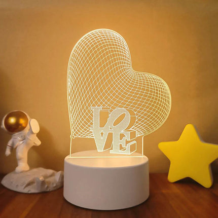 Romantic 3D Illusion LED Night Light - LED Night Light - Sallysun - Mad Fly Essentials