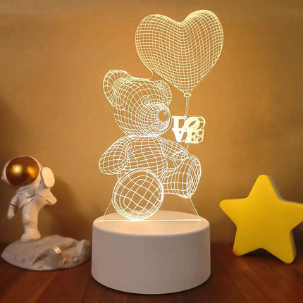 Romantic 3D Illusion LED Night Light - LED Night Light - Sallysun - Mad Fly Essentials