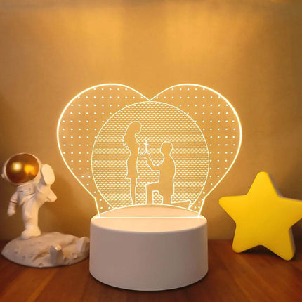 Romantic 3D Illusion LED Night Light - LED Night Light - Sallysun - Mad Fly Essentials