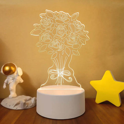 Romantic 3D Illusion LED Night Light - LED Night Light - Sallysun - Mad Fly Essentials