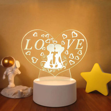 Romantic 3D Illusion LED Night Light - LED Night Light - Sallysun - Mad Fly Essentials