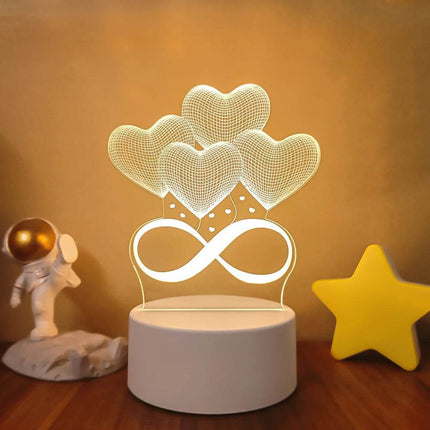 Romantic 3D Illusion LED Night Light - LED Night Light - Sallysun - Mad Fly Essentials