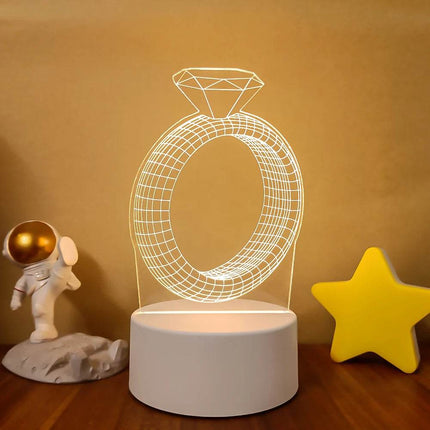 Romantic 3D Illusion LED Night Light - LED Night Light - Sallysun - Mad Fly Essentials