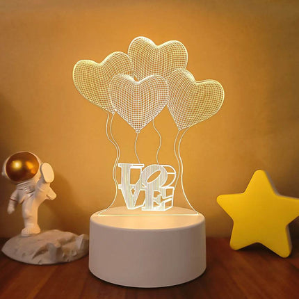 Romantic 3D Illusion LED Night Light - LED Night Light - Sallysun - Mad Fly Essentials