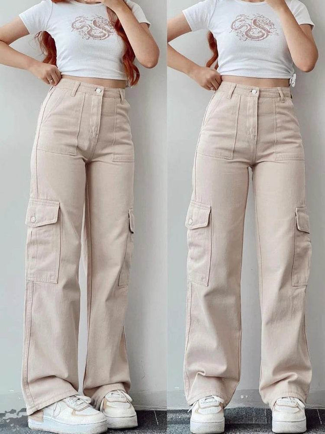 Sanwood Women Y2K Vintage Cargo Pants - Cargo Pants - SANWOOD - Mad Fly Essentials