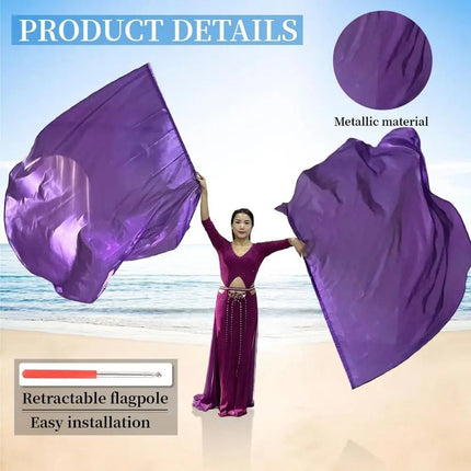 Scarf Belly Dance Props Half-Circle Flag Scarves Women Accessories - Scarf - Mirabelle - Mad Fly Essentials
