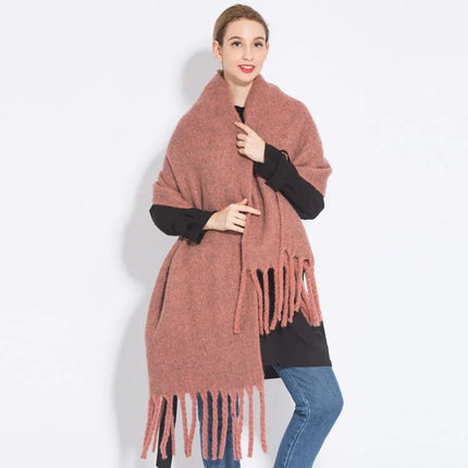 Scarf Women Fashion Warm Plaid Shawl - Scarf - Rose Gal - Mad Fly Essentials