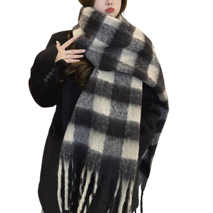 Scarf Women Plaid Scarves Tassel Shawl Wrap Scarf - Scarf - RUNMEIFA - Mad Fly Essentials