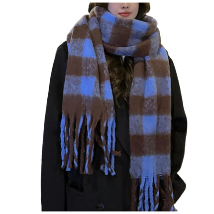 Scarf Women Plaid Scarves Tassel Shawl Wrap Scarf - Scarf - RUNMEIFA - Mad Fly Essentials