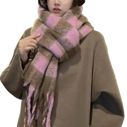 Scarf Women Plaid Scarves Tassel Shawl Wrap Scarf - Scarf - RUNMEIFA - Mad Fly Essentials