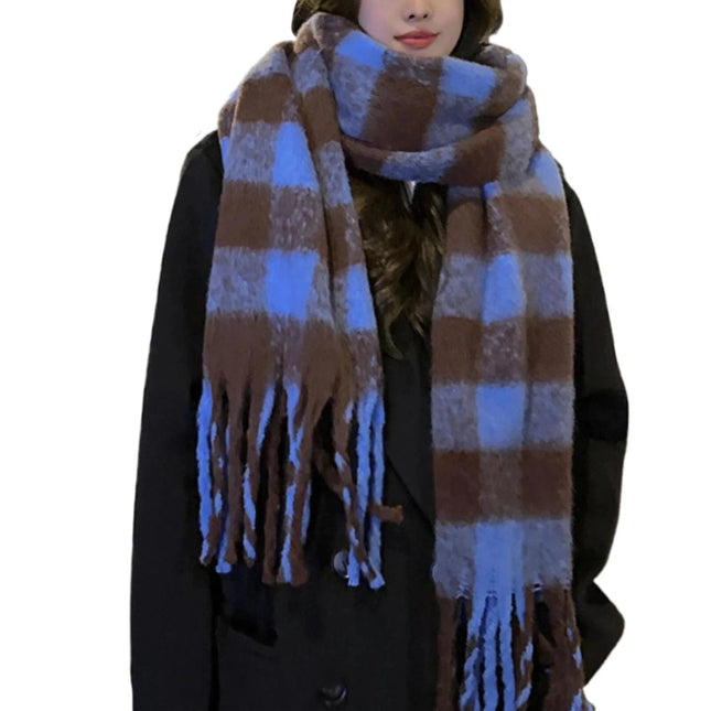 Scarf Women Plaid Scarves Tassel Shawl Wrap Scarf - Scarf - RUNMEIFA - Mad Fly Essentials