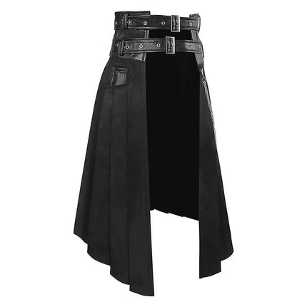 Scottish Gothic Medieval Punk Leather Women Halloween Costume Dress Skirt - Skirt - RONE LOVE - Mad Fly Essentials