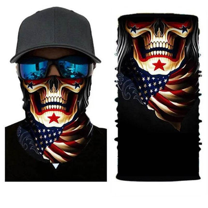 Seamless National Flag Skull Balaclava - Balaclava - Outdoor Essentials - Mad Fly Essentials