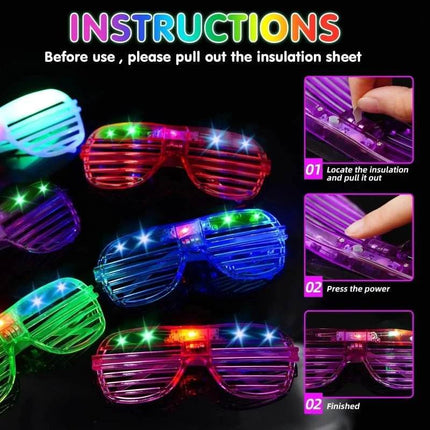 Seasonal Luminous LED Neon Sunglasses Party Essentials - Party Essentials - Top Party - Mad Fly Essentials