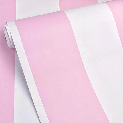Self Adhesive Pink White Stripe Wallpaper - Wallpaper - JD Home Decor - Mad Fly Essentials