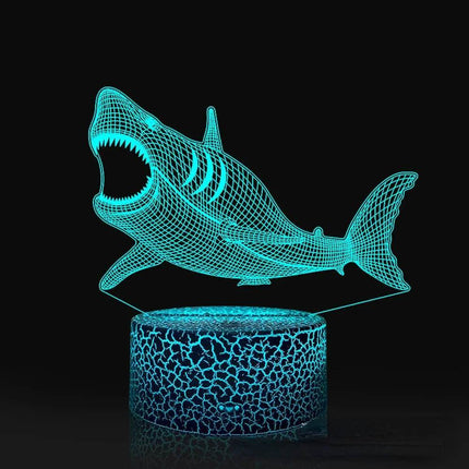 Shark Silhouette 3D LED Night Light - LED Night Light - ZYZAO - Mad Fly Essentials