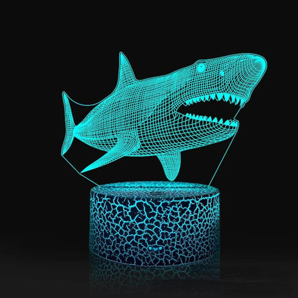 Shark Silhouette 3D LED Night Light - LED Night Light - ZYZAO - Mad Fly Essentials