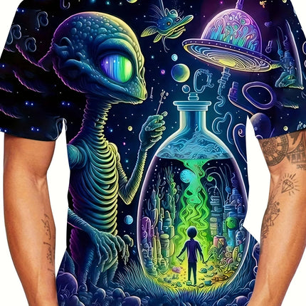 Shirt 3D Alien Invasion Graphic Streetwear Tee - Shirt - OCCA - Mad Fly Essentials