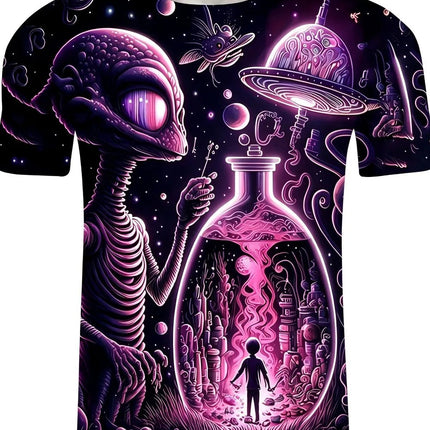 Shirt 3D Alien Invasion Graphic Streetwear Tee - Shirt - OCCA - Mad Fly Essentials