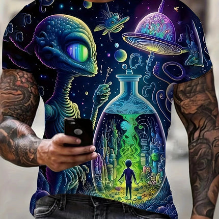 Shirt 3D Alien Invasion Graphic Streetwear Tee - Shirt - OCCA - Mad Fly Essentials
