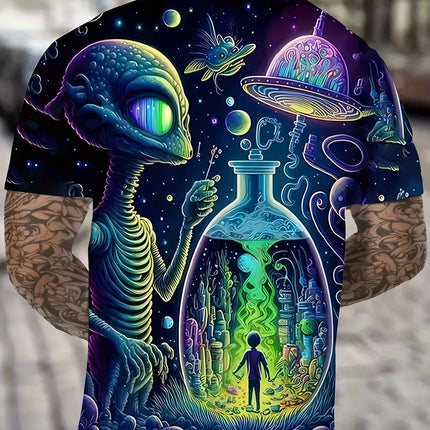 Shirt 3D Alien Invasion Graphic Streetwear Tee - Shirt - OCCA - Mad Fly Essentials