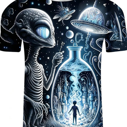 Shirt 3D Alien Invasion Graphic Streetwear Tee - Shirt - OCCA - Mad Fly Essentials