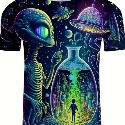 Shirt 3D Alien Invasion Graphic Streetwear Tee - Shirt - OCCA - Mad Fly Essentials