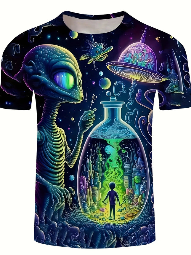 Shirt 3D Alien Invasion Graphic Streetwear Tee - Shirt - OCCA - Mad Fly Essentials