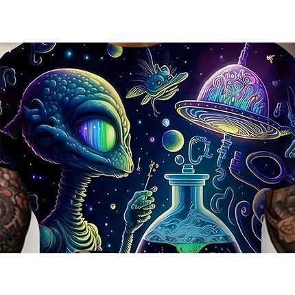 Shirt 3D Alien Invasion Graphic Streetwear Tee - Shirt - OCCA - Mad Fly Essentials