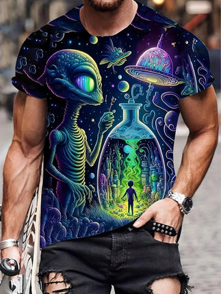Shirt 3D Alien Invasion Graphic Streetwear Tee - Shirt - OCCA - Mad Fly Essentials