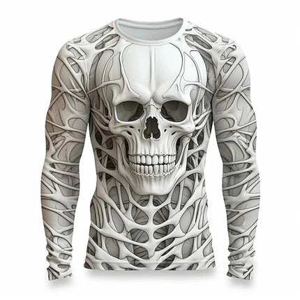 Shirt 3D Flame Skeleton Casual Long Tee - Shirt - JML - Mad Fly Essentials