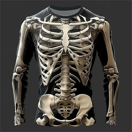 Shirt 3D Flame Skeleton Casual Long Tee - Shirt - JML - Mad Fly Essentials