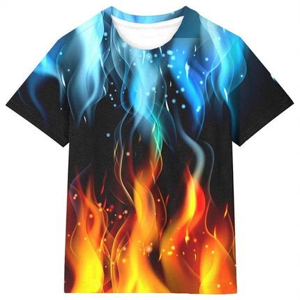 Shirt Boy 3D Flame Lightning O - Neck Tees - Shirt - Psychedelic - Mad Fly Essentials