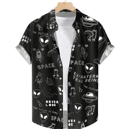 Shirt Boy Alien UFO Fashion Tops - Shirt - ROWNOCEAN - Mad Fly Essentials