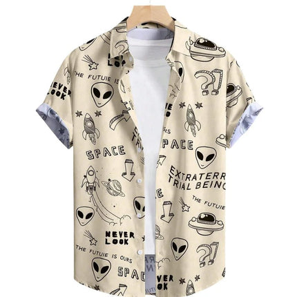 Shirt Boy Alien UFO Fashion Tops - Shirt - ROWNOCEAN - Mad Fly Essentials