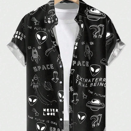 Shirt Boy Alien UFO Fashion Tops - Shirt - ROWNOCEAN - Mad Fly Essentials