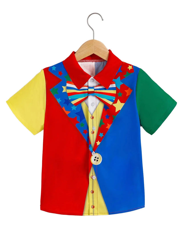 Shirt Boy Beach Hawaii Clown Print Tees - Shirt - kids Tales - Mad Fly Essentials