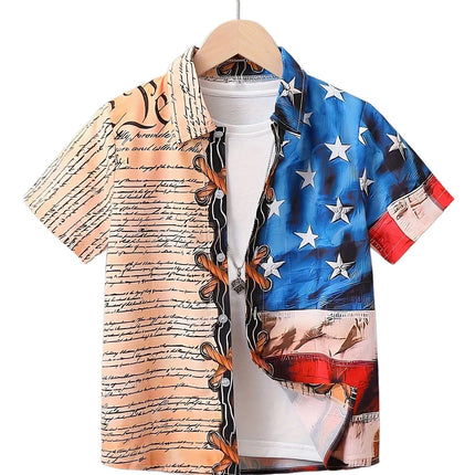 Shirt Boy Beach Hawaii Clown Print Tees - Shirt - kids Tales - Mad Fly Essentials