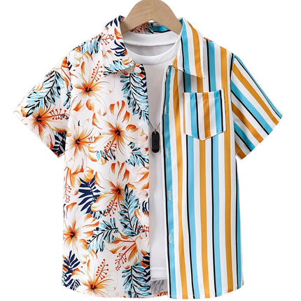 Shirt Boy Beach Hawaii Clown Print Tees - Shirt - kids Tales - Mad Fly Essentials