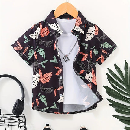 Shirt Boy Splash Ink Short Lapel Tees - Shirt - ROWNOCEAN - Mad Fly Essentials