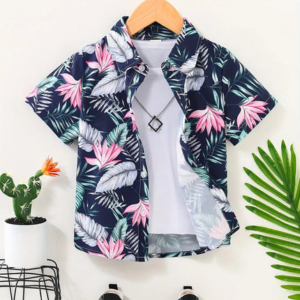Shirt Boy Splash Ink Short Lapel Tees - Shirt - ROWNOCEAN - Mad Fly Essentials