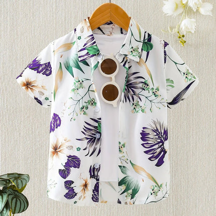 Shirt Boy Splash Ink Short Lapel Tees - Shirt - ROWNOCEAN - Mad Fly Essentials