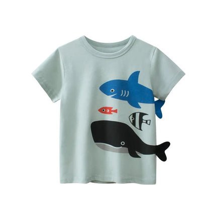 Shirt Boys 1-12T Cartoon Shark Animal Tee - Shirt - 27kids - Mad Fly Essentials